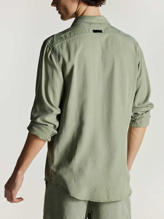 Dirty Laundry Men's Shirt Long Sleeve Khaki