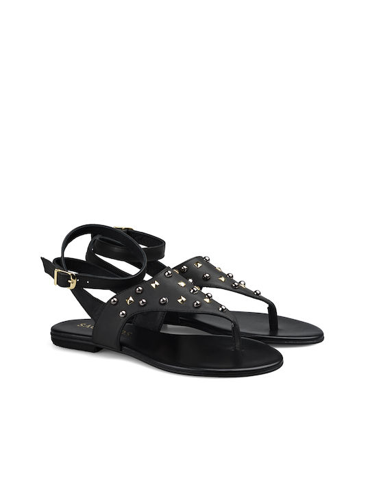 Sagiakos Women's Flat Sandals in Black Color