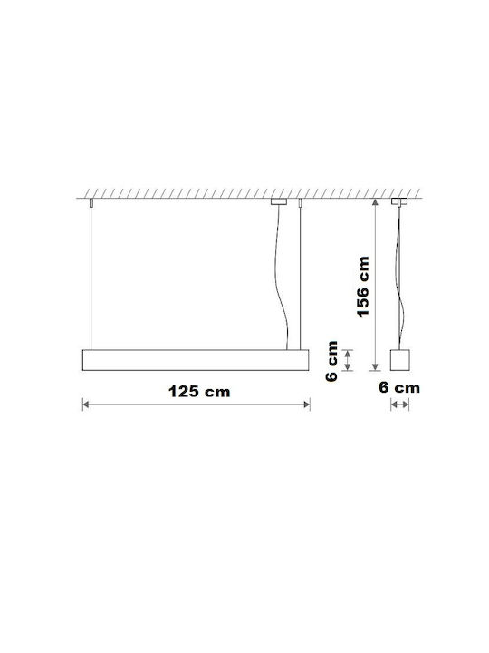 Nowodvorski Lustră LED Calea ferată Alb