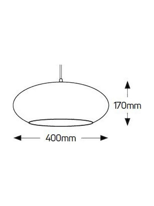 Geyer Brown Paper Hängelampe Einfaches Licht für Fassung E27 Braun