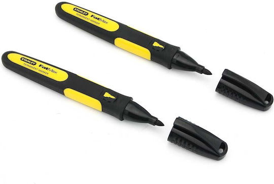 Stanley FatMax Μαρκαδόροι Σχεδίου Μαύροι 1mm Σετ 2τμχ