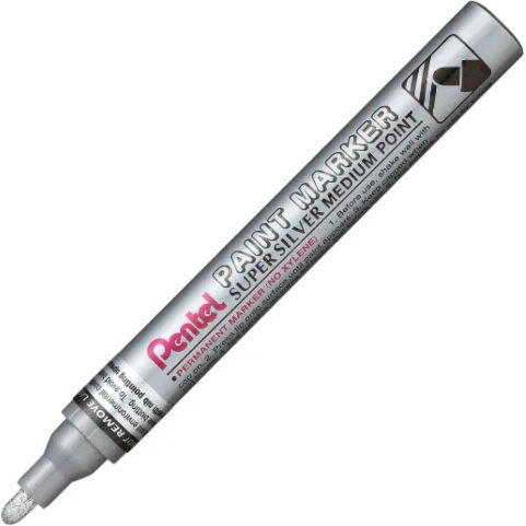 Pentel Paint Ανεξίτηλος Μαρκαδόρος Ασημί 3mm