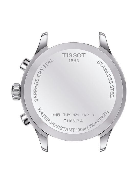 Tissot Chrono XL Classic Men's Watch 45mm Chronograph Battery with Silver Metal Bracelet