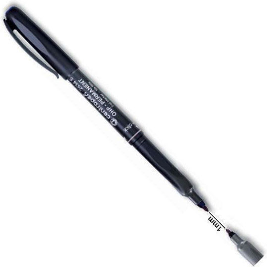 Centropen Ανεξίτηλος Μαρκαδόρος Μαύρος 1mm