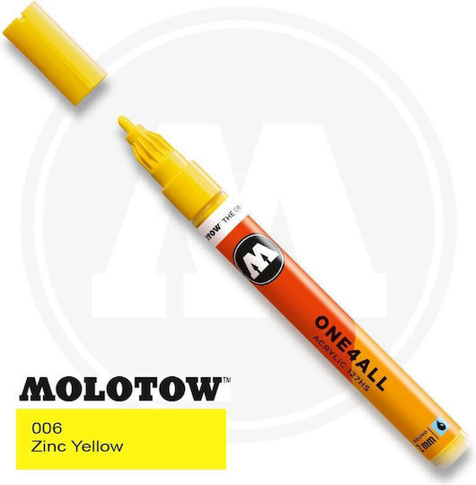 Molotow One4all 006 Acrylic Marker 2mm Zinc Yellow