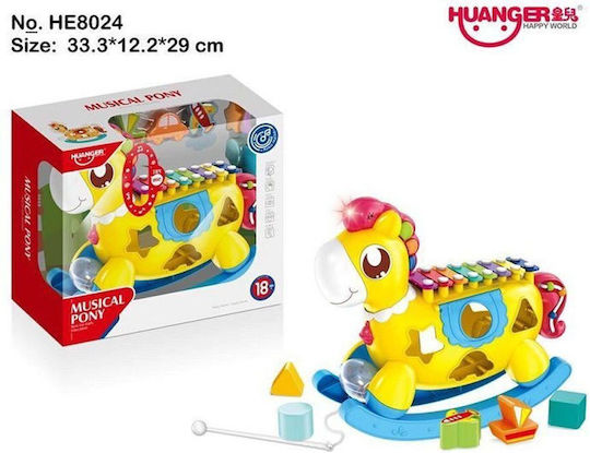 Martin Toys Shape Sorting Toy Pony with Light and Sounds for 18++ Months