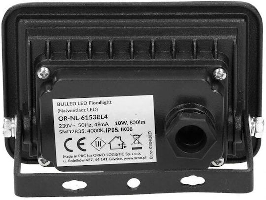Redled 6153 Водоустойчив Слънчев LED Прожектор 10W Неутрално Бяло 4000K с Motion Sensor IP65