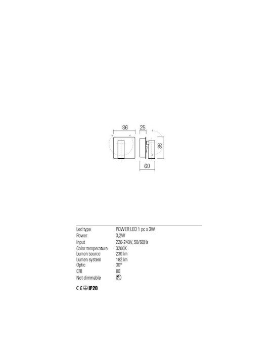 Redo Group Lamp Wall White 8.6cm Redo Group Lamp Wall White 8.6cm
