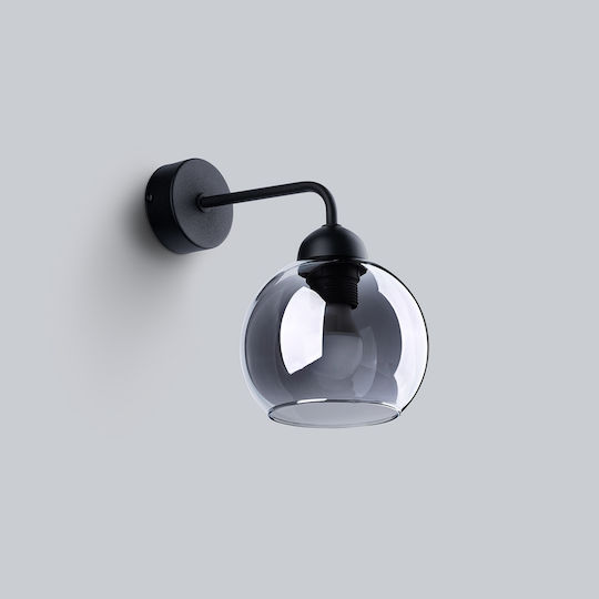 Sollux Alino Modern Lamp Wall with Socket E27 Black 15x17x20cm