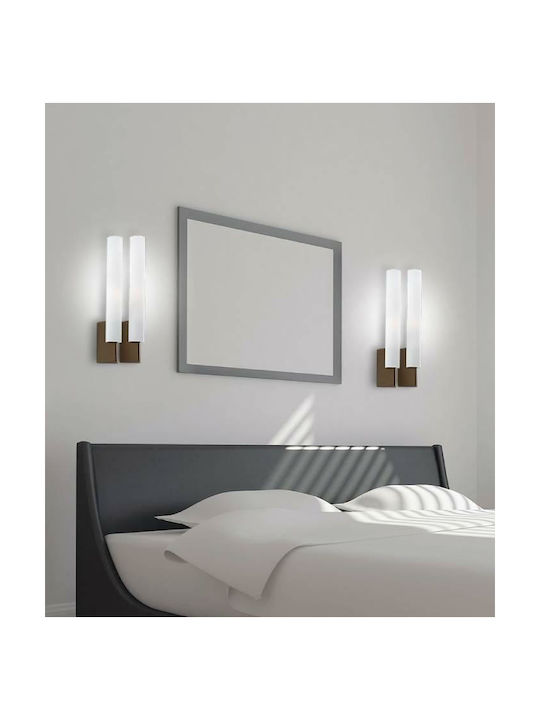 Luma Modern Leuchte Wand mit Fassung E14 Kupfer 10x48cm