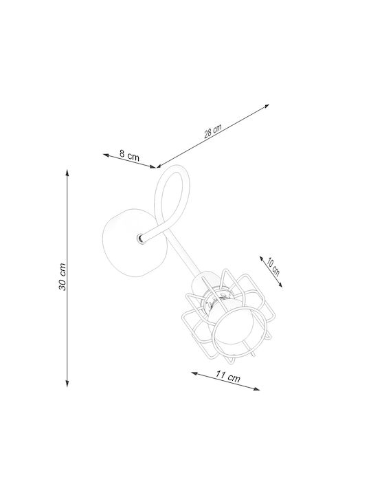 Sollux Beluci Φωτιστικό Τοίχου Μαύρο 28x14x14εκ. Sollux Beluci Φωτιστικό Τοίχου Μαύρο 28x14x14εκ.