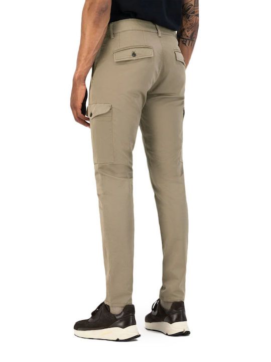 Dstrezzed Herrenhose Cargo Elastisch in Tapered Schnitt Khaki