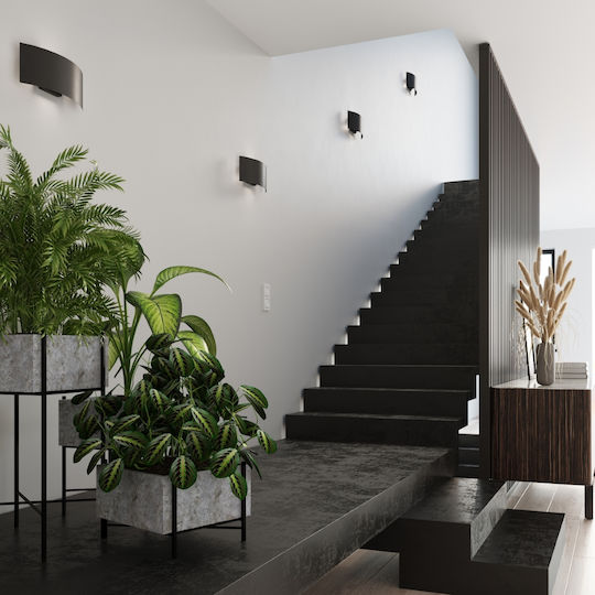 Sollux Magnus Modern Lamp Wall with Socket G9 Black 15x15x10cm