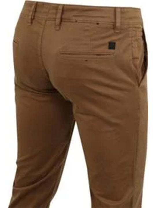 Παντελόνι Chino Ελαστικό σε Slim Εφαρμογή Καφέ