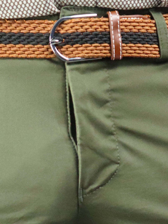 Trousers Chino in Slim Fit Green