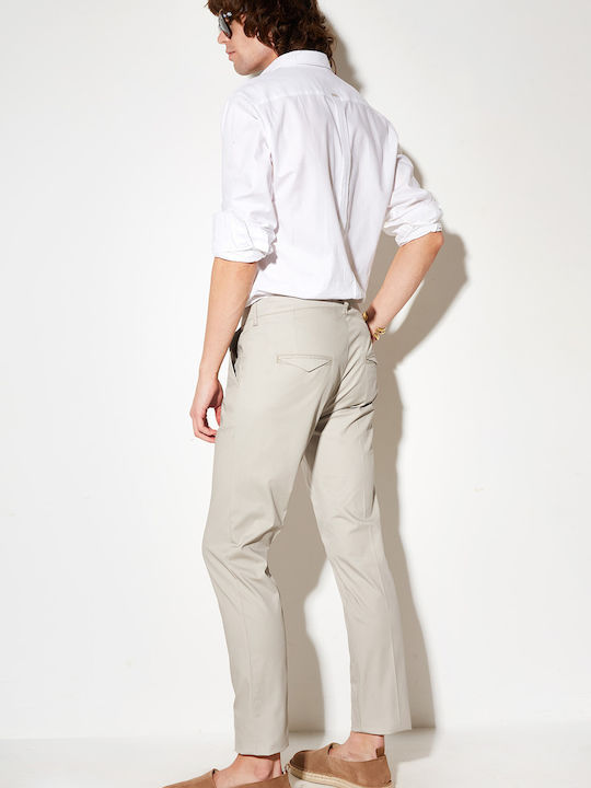 Trousers Chino Elastic in Slim Fit Gray