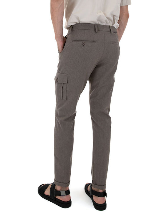 Les Deux COMO Men's Trousers Cargo Elastic in Slim Fit Brown