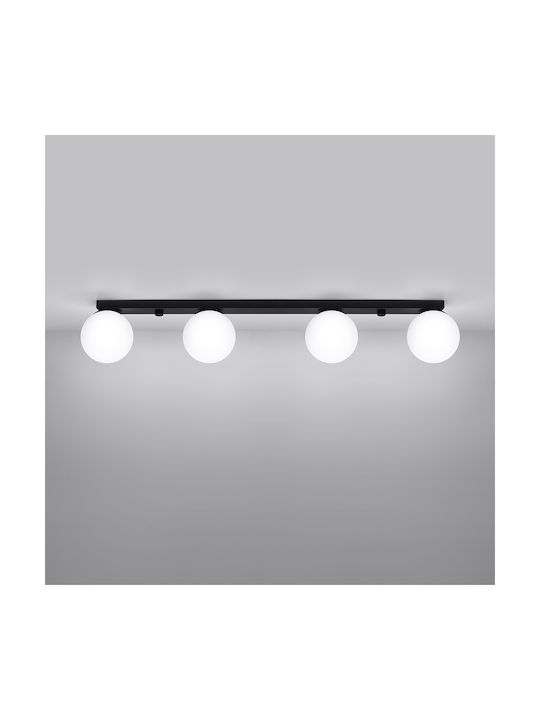 Sollux Yoli Ceiling Mount Light 88cm Black with Socket G9