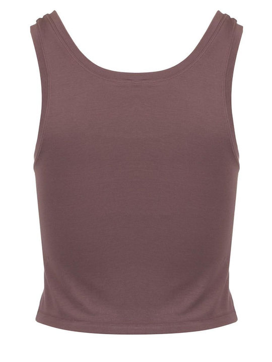 Adrianne Women's Summer Crop Top Sleeveless Purple