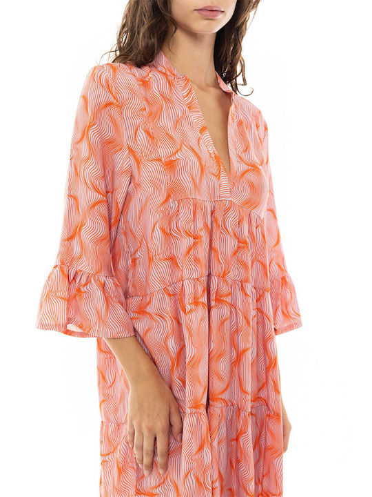 Pink Label Sommer Mini Kleid Orange