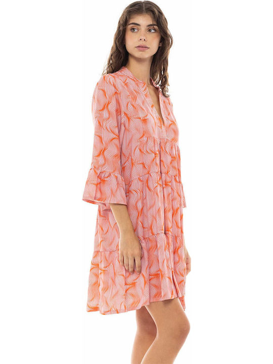 Pink Label Women's Mini Dress Beachwear Orange