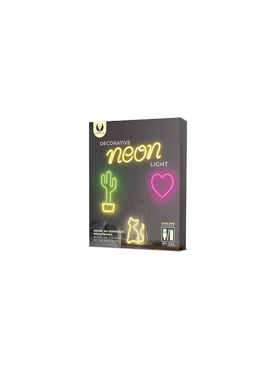 Forever Light Neon Διακοσμητικό Φωτιστικό LED Καρδιά 20x21εκ.