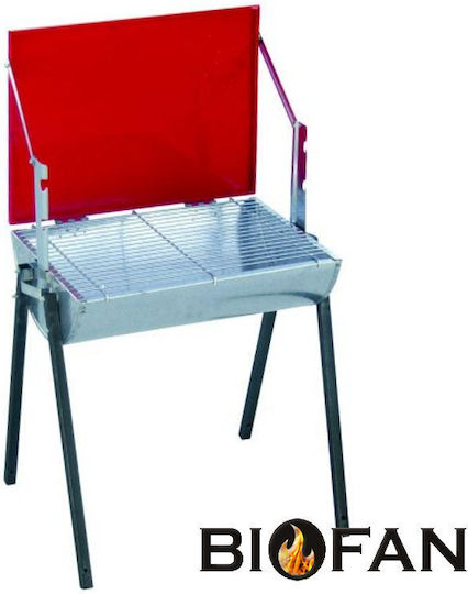 Biofan Verzinkt Holzkohlegrill mit Deckel 50cmx37cm