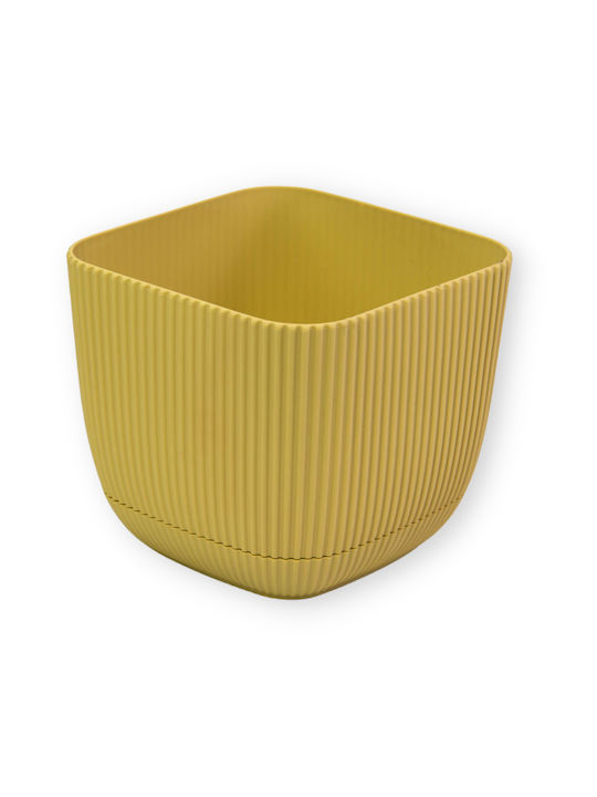 Viosarp Coral Γλάστρα Πλαστική Μπεζ 15x15x13εκ.