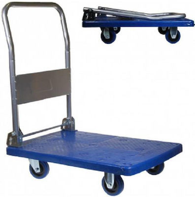 Transport Trolley M71x45x92cm Foldable for Weight Load up to 150kg Blue