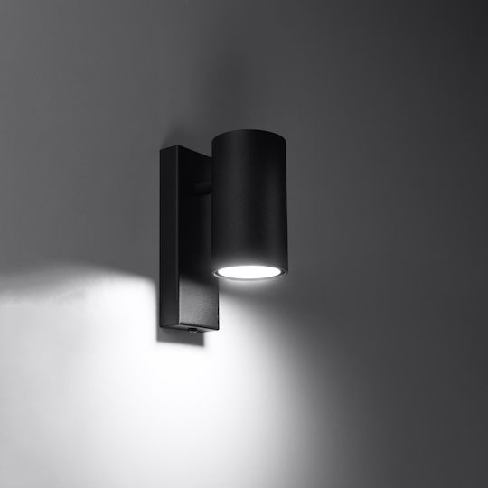 Sollux Utti Einzel Spot mit Fassung GU10 in Schwarz Farbe