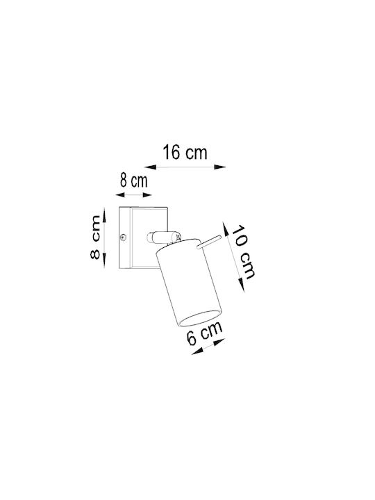 Sollux Ring Single Spot with Socket GU10 in White Color
