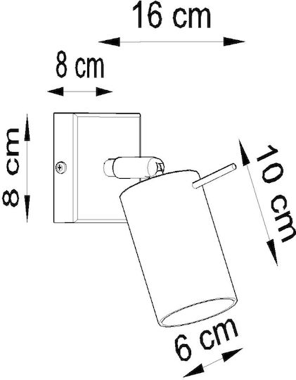 Sollux Ring Μονό Σποτ με Ντουί GU10 σε Λευκό Χρώμα