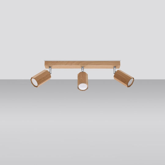 Sollux Zeke Triple Spot with Socket GU10 in Brown Color