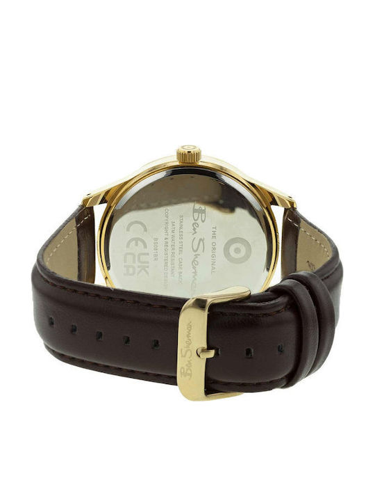 Ben Sherman Men's Watch Battery with Brown Leather Strap