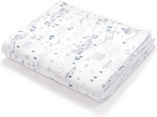 Jukki Babydecke Wickeltücher für Kinderzimmer Mountain Town 75x100cm