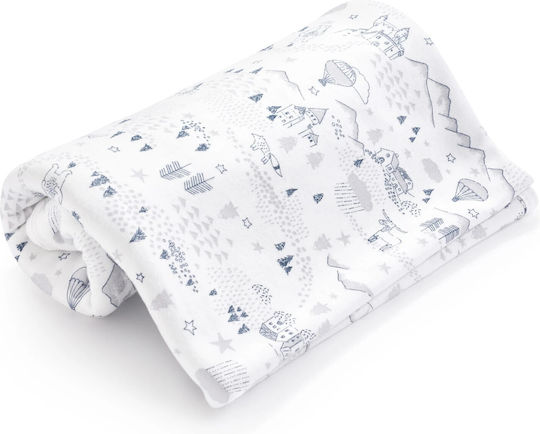 Jukki Blanket Nursery Swaddling Blankets Mountain Town Cotton Gray 75x100cm