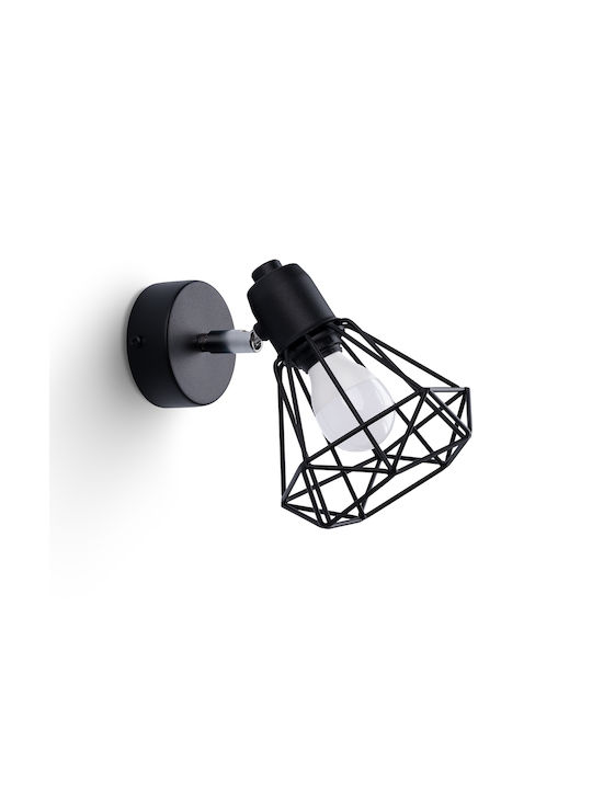 Sollux Single Spot with Socket E14 in Black Color