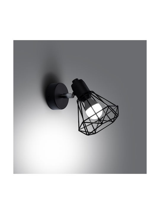 Sollux Single Spot with Socket E14 in Black Color