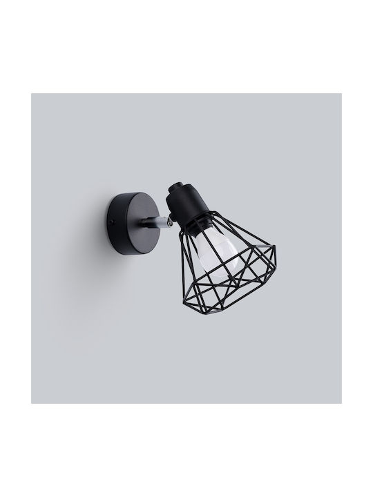 Sollux Single Spot with Socket E14 in Black Color
