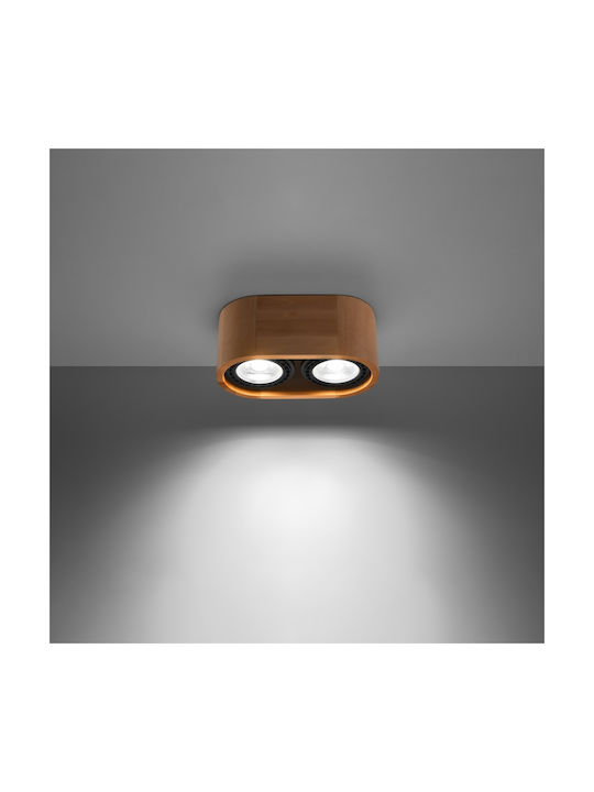 Sollux Basic 2 Double Spot with Socket GU10 in Brown Color