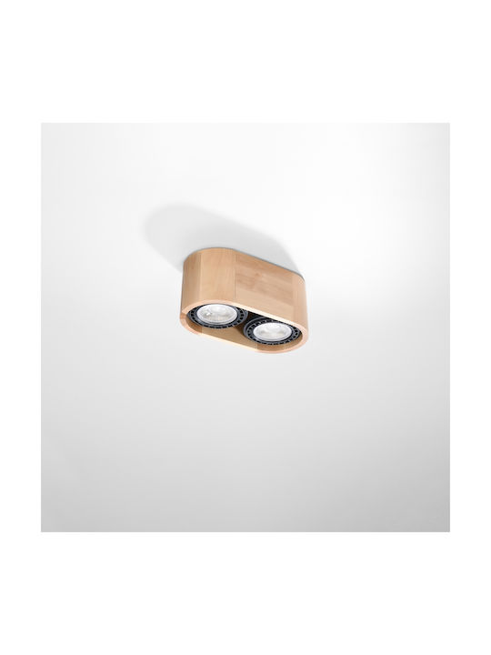 Sollux Basic 2 Double Spot with Socket GU10 in Brown Color
