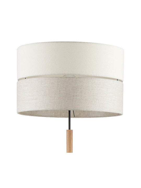 TK Lighting Eco Vintage Floor Lamp H139xW50cm. with Socket for Bulb E27 Beige