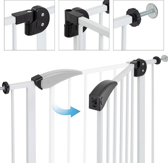 ECD Germany Security Door Simple Placement made of Metal in White Color 115εκ. 1pcs