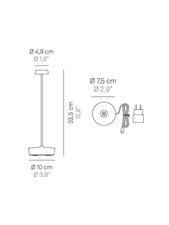 Zafferano Outdoor Floor Lamp LED Outdoor 2W IP65 White