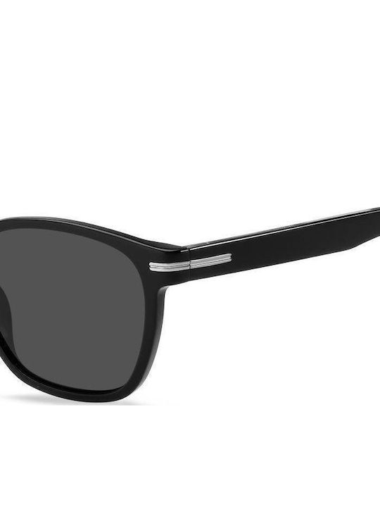Boss Men's Sunglasses with Black Plastic Frame and Gray Lens Boss 1505/S 807/IR