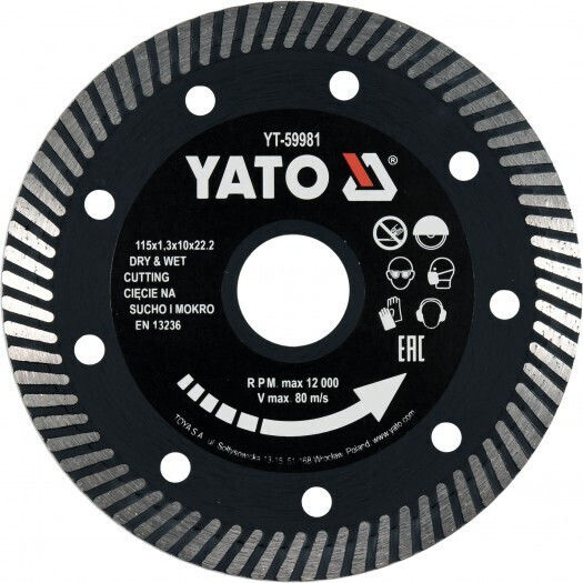 Yato Diamond disc Cutting Disc Construction Materials Hole Diameter 125mm 1pcs