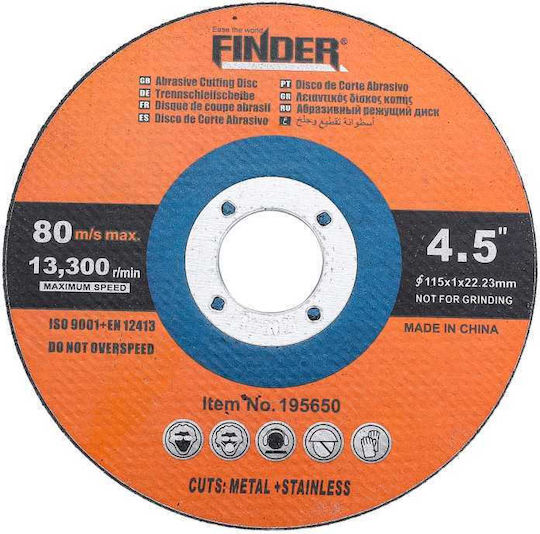 Finder Δίσκος Κοπής Μετάλλου 115mm