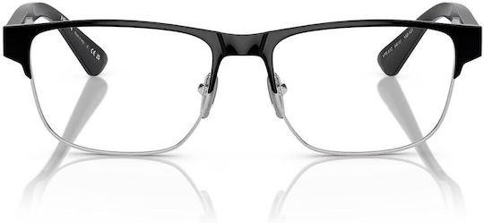 Prada Herren Metallisches Brillengestell Schwarz PR57ZV 1AB1O1