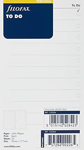 Filofax 20 Rezerve A6 Cu dungi Alb