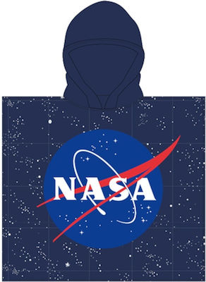 Best For Life Philosophy NASA Poncho de plajă pentru copii Albastru 120 x 60cm.